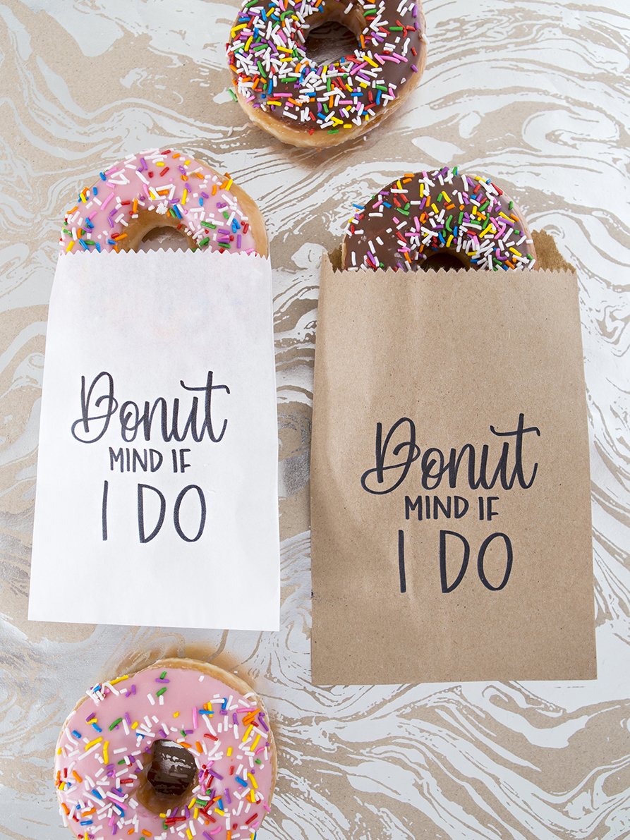 Wedding Donut Bag SVG File. Cut File For Cricut and Silhouette Donut Mind If I Do SVG