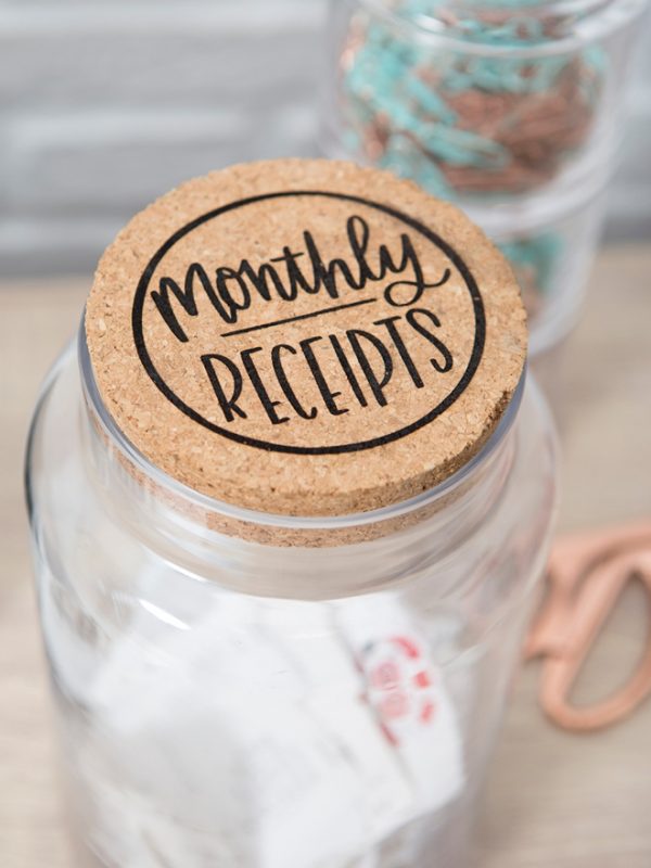 DIY Monthly Receipts Jar
